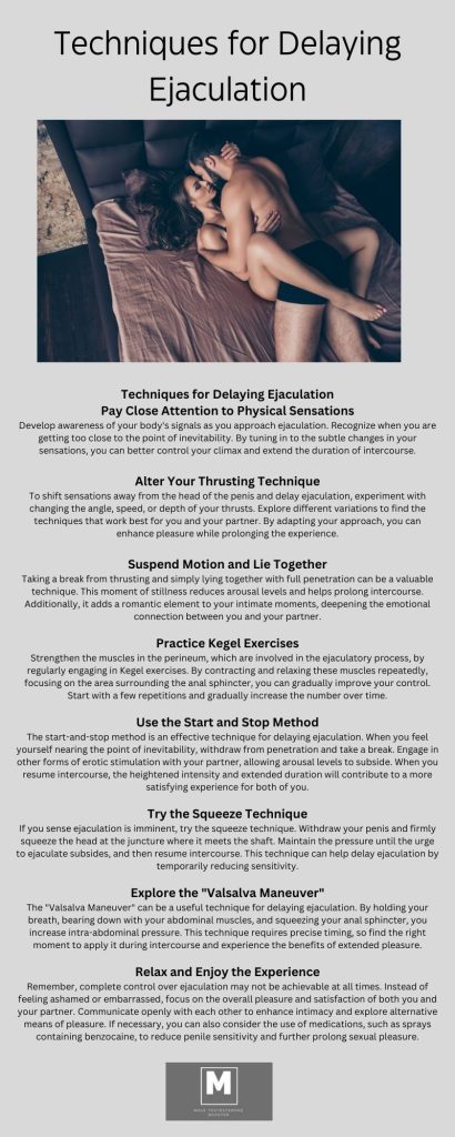 Techniques for Delaying Ejaculation: Infographic