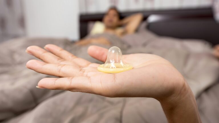 get soft with a condom illustration